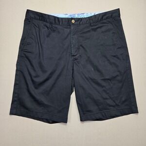 Tommy Bahama Shorts sailfin Logo Flat Front Casual Comfort Stretch Black Size 38